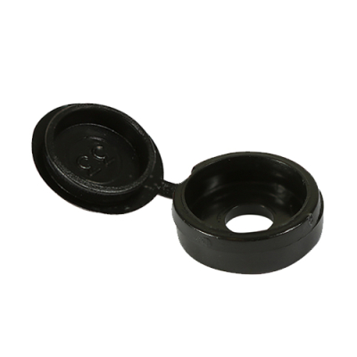 3-4.5 Hinged Screw Cover Cap Black Pack 100