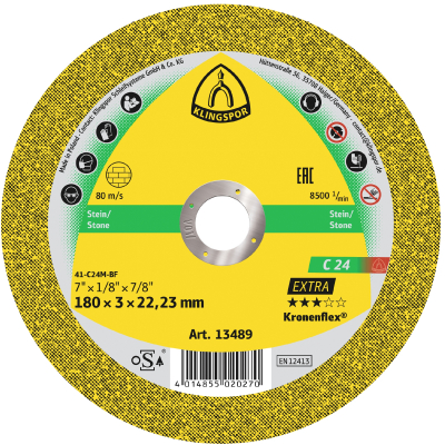 115x2.5x22.23 Stone Depressed Centre Cutting Disc C24 EXTRA Klingspor Pack 25