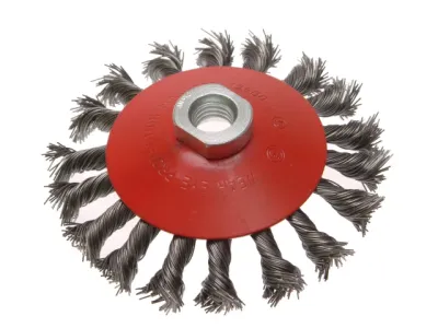 115 (M14x0.5) Angle Grinder Twisted Knot Steel Wire Bevel Brush