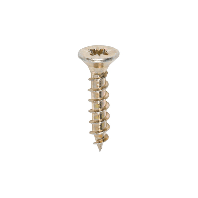 3.0x15 Pozi Countersunk Chipboard Screw Zinc & Yellow Plated Timco Solo Range Pack 200