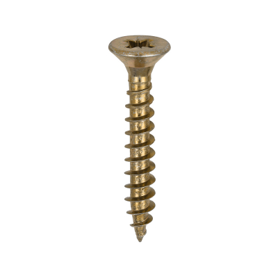 6x40 Pozi Countersunk Chipboard Screw Zinc & Yellow Plated Timco Solo Range Pack 200
