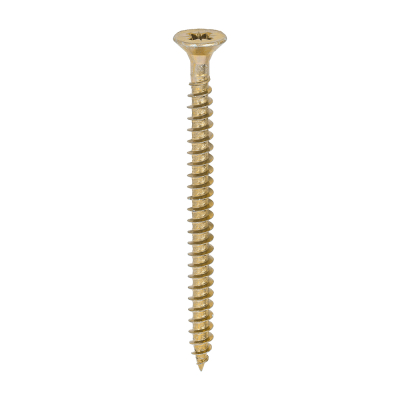 6x80 Pozi Countersunk Chipboard Screw Zinc & Yellow Plated Timco Solo Range Pack 200