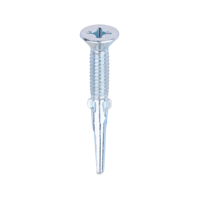 5.5x45 Phillips Countersunk Wood to Heavy Section Steel Wing Tip Self Drilling Screw Zinc Plated Pac