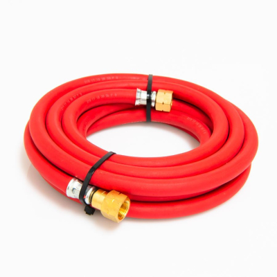 6mm Acetylene Fitted Hose 5Mtr 3/8" Check Valve Red