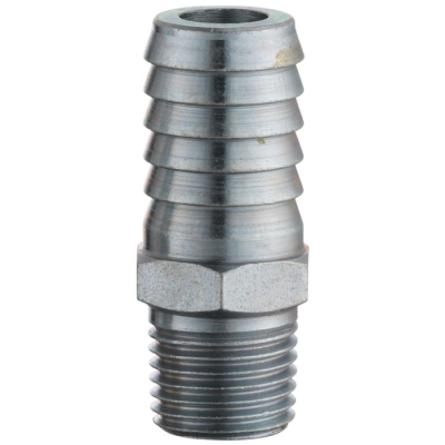 Male Hose Tail Connector, Male Thread BSP Tapered 1/4, HoseTail 12.7mm (1/2) i/d Hose