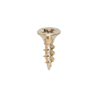 3.5x12 Pozi Countersunk Chipboard Screw Zinc & Yellow Plated Timco Solo Range Pack 200