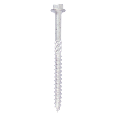 6.0x60 Hex Countersunk Timber Screw Silver Pack 10