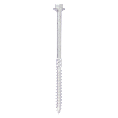 10.0x100 Hex Countersunk Timber Screw Silver Pack 10