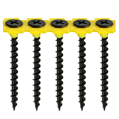 3.5x55 Collated Coarse Phillips Bugle Drywall Screw Black Pack 800