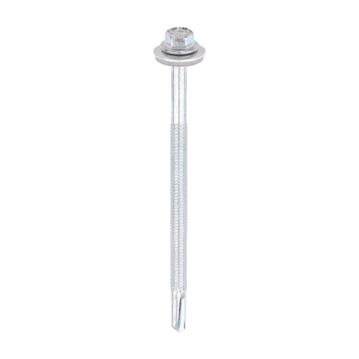 5.5x100 Hex Metal to Heavy Section Steel Self Drilling Screw and Washer Zinc Plated Pack 100