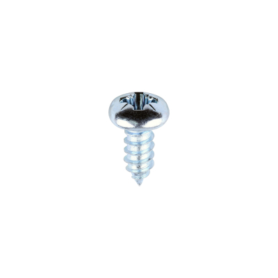 No12x1/2 Pozi Pan Ab Point Self Tapping Screw Zinc Plated Pack 200