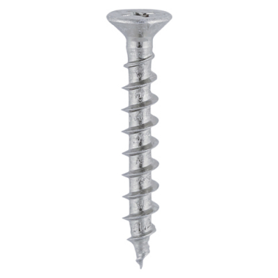 4.3x35 Unreinforced Frame Screw Stainless Steel & Silver Organic Timco 200 Range Pack 1000
