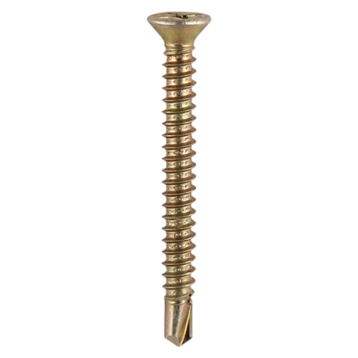 3.9 x25 Reinforced Frame Screw Zinc & Yellow Plated Timco 120 Range Pack 1000