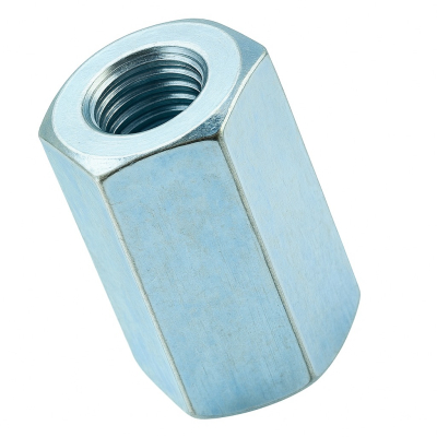 M12x36 Hex Connecting Nut Din6334 Zinc Plated Pack 50