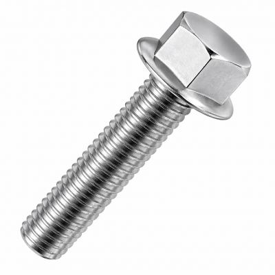 M6x10/10 Flanged Non Serrated Hex Bolt DIN 6921 A4 Pack 200