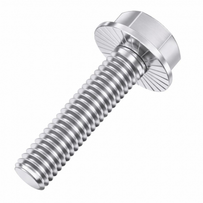 M10x55/55 Flanged Serrated Hex Bolt DIN 6921 A2 Pack 100