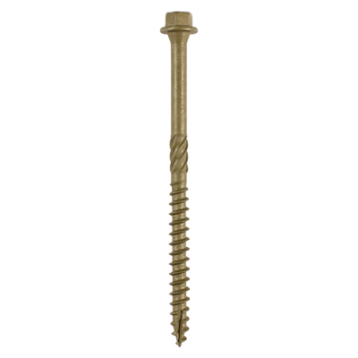 6.7x100 Hex Countersunk Timber Screw Green Pack 6