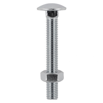 M10x75 Carriage Bolt & Nut DIN 603 A2 Pack 3
