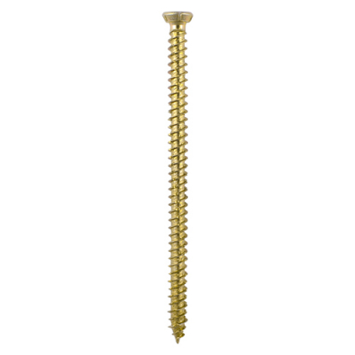 7.5x70 Torx Flat Countersunk Masonry Screw Zinc & Yellow Plated Timco Pack 5