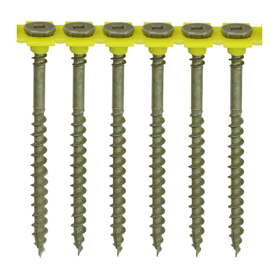 4.5x65 Collated Square Countersunk Decking Green Screw Timco C2 Range Pack 500
