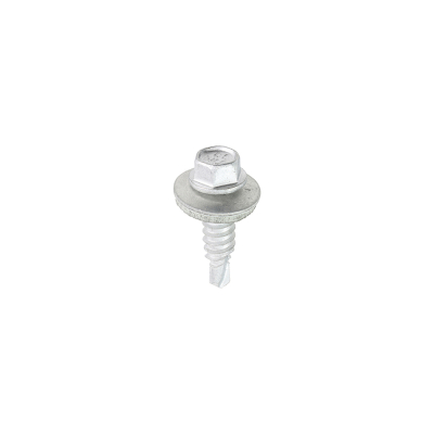 6.3x22 Sheet Metal to Sheet Metal Self Drilling Bi Metal Exterior Stitching Screw and Washer A2/Silv