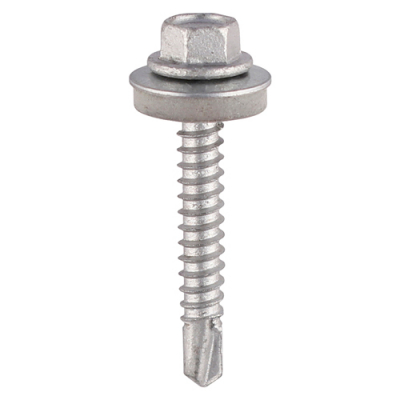 5.5x50 Hex Metal to Light Section S/D Exterior Screw/Washer Bi Metal/Silver Pack 100