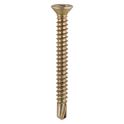 3.9x19 Reinforced Frame Screw Zinc & Yellow Plated Timco 120 Range Pack 1000