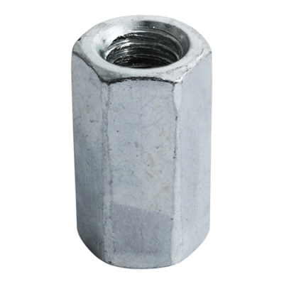 M16x48 Hex Connecting Nut Din6334 Zinc Plated Pack 50