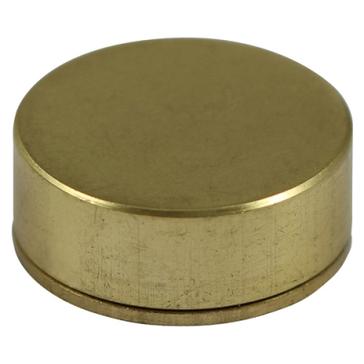 14 Threaded Screw Cover Cap Satin Brass Pack 4