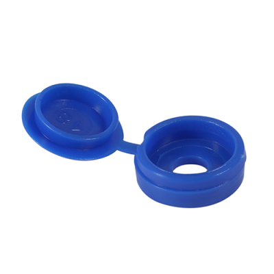 3-4.5 Hinged Screw Cover Cap Blue Pack 100