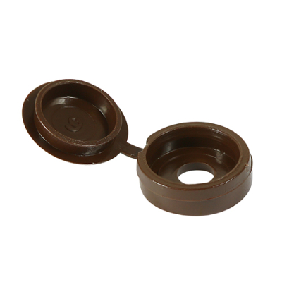 3-4.5 Hinged Screw Cover Cap Brown Pack 100