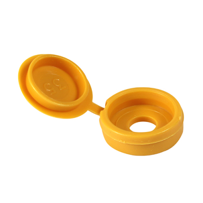 3-4.5 Hinged Screw Cover Cap Yellow Pack 100