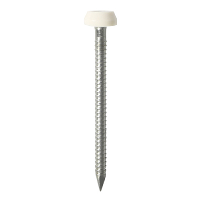 40x2.1 Polymer Headed Pin A4 White (Head Diameter 6.2) Pack 50