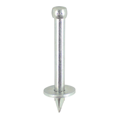 3.70x40 Washered Masonry Nail Zinc Plated Timco Pack 100