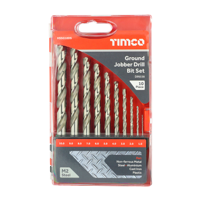 1-10 HSS Standard Series Ground Drill Bit Set 10 Timco