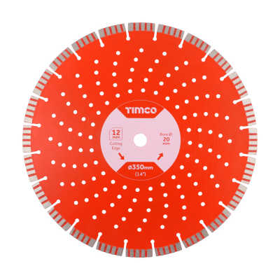 350x20.0 Premium Segmented Diamond Disc Cutter Blade