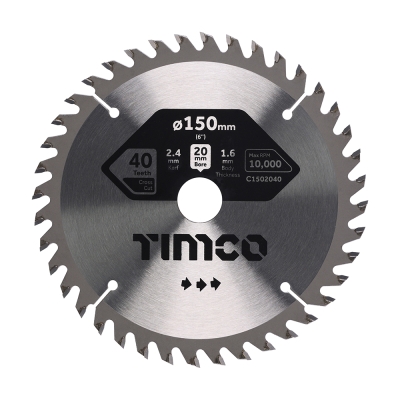 150x20x40T Circular Saw Blade Wood/Board Timco