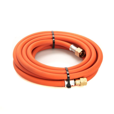 6mm Propane Fitted Hose 5Mtr 3/8" Check Valve Orange