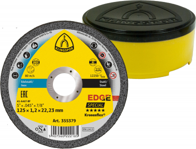 125x1.2x22.23 Metal Slitting Disc EDGE SPECIAL Klingspor Pack 25