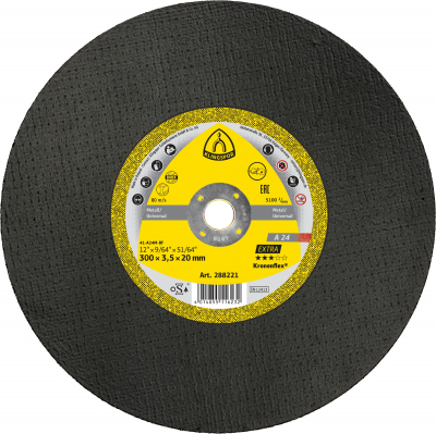 300x3.5x22.23 Metal Cutting Disc A24 EXTRA Klingspor Pack 10