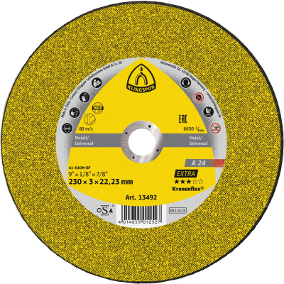 115x3.2x22.23 Metal Depressed Centre Cutting Disc A24 EXTRA Klingspor Pack 25