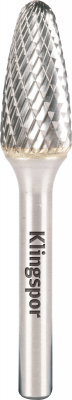 12.7x25x6 Ball Nosed Cone Shaped Carbide Burr HF100F Coarse Single Serration Cut (Cut 3)