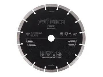 255x22.2 Segmented Diamond Disc Cutter Masonry Blade Black Evolution