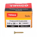 3x20 Pozi Countersunk Chipboard Screw Zinc & Yellow Plated Timco Solo Range Pack 200