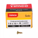 3.5x12 Pozi Countersunk Chipboard Screw Zinc & Yellow Plated Timco Solo Range Pack 200