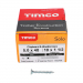 5x40 Square Countersunk Chipboard Screw Zinc Plated Timco Solo Range Pack 200